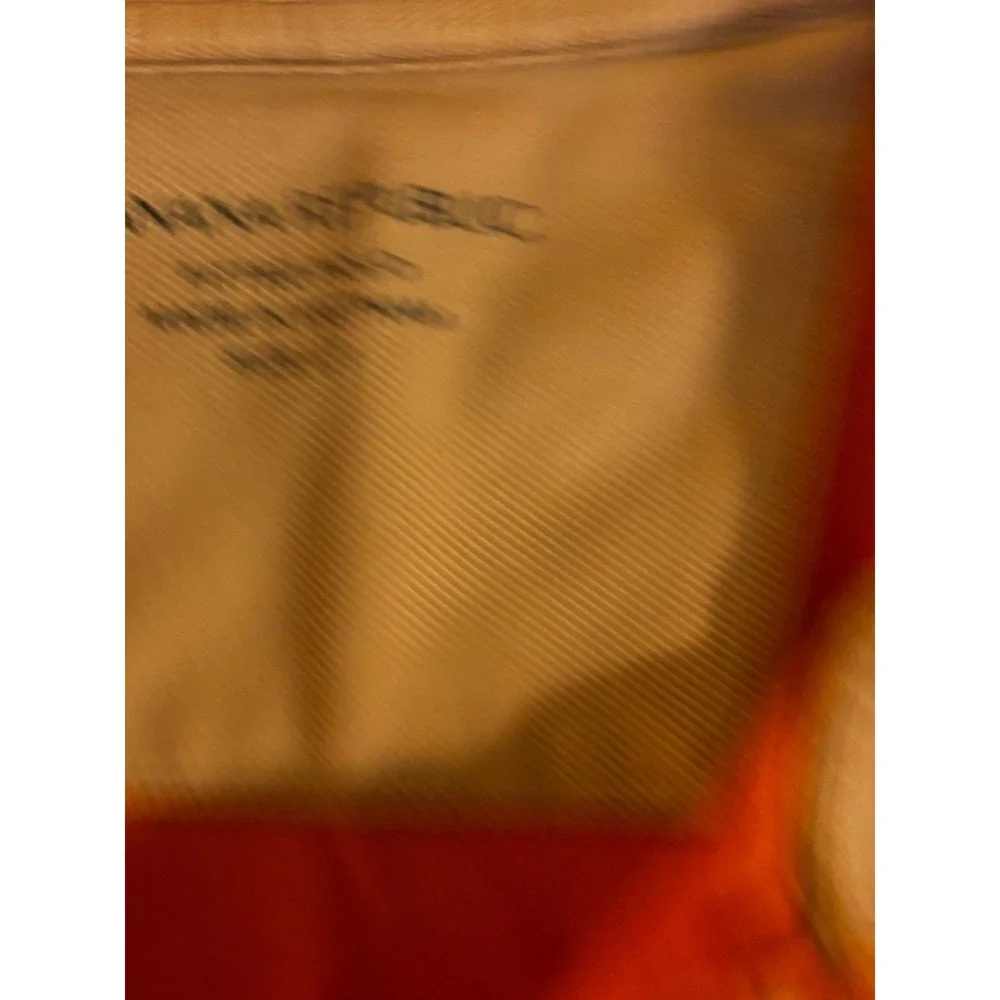 Banana Republic Fitted Polo Shirt Size L Fitted Orange Short Sleeve Cotton Mens